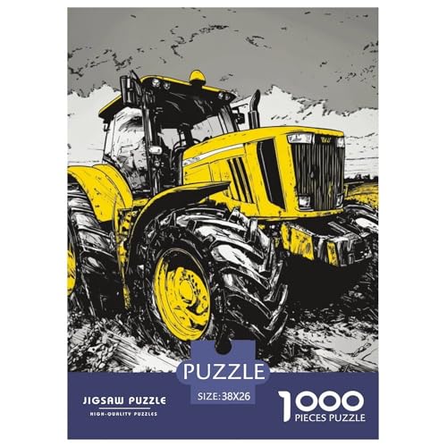 Puzzles 1000 Teile Puzzle TraktorLagerfeuer-Aktivität Puzzle Agricultural Vehicles Geschicklichkeitsspiel Für Die Ganze Familie Für Erwachsene Und Ältere Kinder 38x26cm/1000pcs von TZOVPCDFA