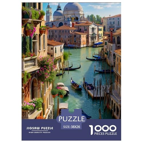 Puzzles 1000 Teile Puzzle VenedigLagerfeuer-Aktivität Puzzle Landscape Painting Impossible Game Puzzles-Geschenk Für Männer Und Frauen 38x26cm/1000pcs von TZOVPCDFA
