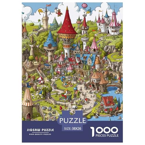 Puzzles 1000 Teile Puzzle VergnügungsparkLagerfeuer-Aktivität Puzzle Cute Cartoon Impossible SpielPuzzles-Geschenk Für Erwachsene Und Ältere Kinder 38x26cm/1000pcs von TZOVPCDFA