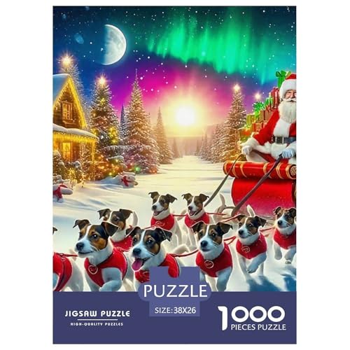Puzzles 1000 Teile Puzzle WeihnachtsmannLagerfeuer-Aktivität Puzzle Christmas Theme Geschicklichkeitsspiel Für Die Ganze Familie Für Erwachsene Und Ältere Kinder 38x26cm/1000pcs von TZOVPCDFA