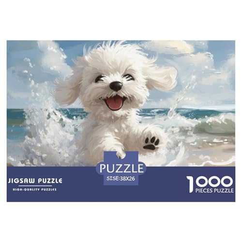 Puzzles 1000 Teile Puzzle West Highland Weißer TerrierLagerfeuer-Aktivität Puzzle Cute Pets Geschicklichkeitsspiel Familienspiel Für Kinder Von 8-12 Jahren 38x26cm/1000pcs von TZOVPCDFA