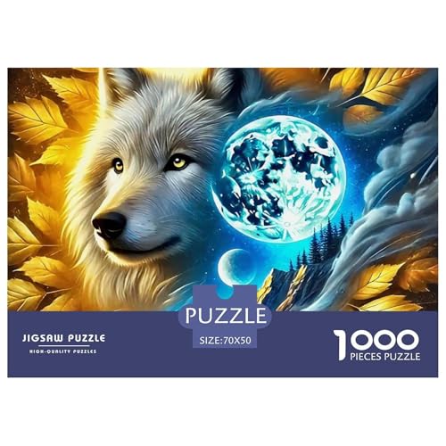 Puzzles 1000 Teile Puzzle WolfLagerfeuer-Aktivität Puzzle Wildlife Series Geschicklichkeitsspiel Puzzles-Geschenk Für Erwachsene Und Kinder 70x50cm/1000pcs von TZOVPCDFA