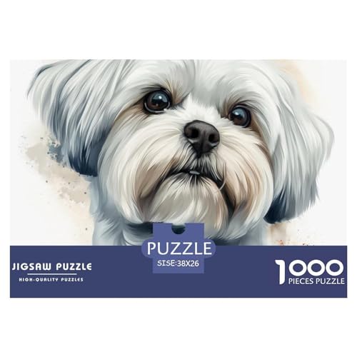 Puzzles 1000 Teile Puzzle Xishi HundLagerfeuer-Aktivität Puzzle Cute Pets Geschicklichkeitsspiel Puzzles-Geschenk Für Erwachsene Und Kinder 38x26cm/1000pcs von TZOVPCDFA
