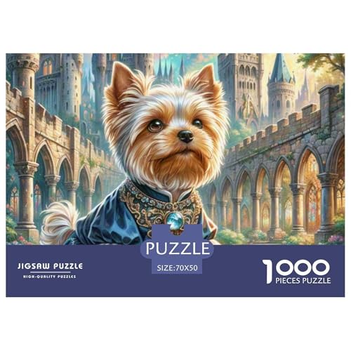 Puzzles 1000 Teile Puzzle Yorkshire TerrierLagerfeuer-Aktivität Puzzle Cute Pets Geschicklichkeitsspiel Familienspiel Für Erwachsene Und Kinder Ab 14 Jahren 70x50cm/1000pcs von TZOVPCDFA