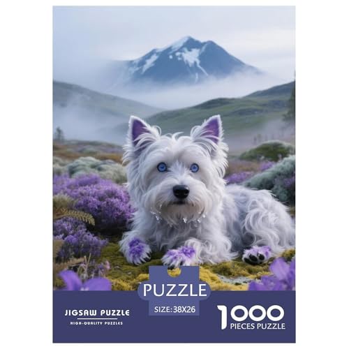 Puzzles 1000 Teile Puzzle Yorkshire TerrierLagerfeuer-Aktivität Puzzle Pet Dog Geschicklichkeitsspiel Heimdekoration Für Erwachsene Und Kinder 38x26cm/1000pcs von TZOVPCDFA