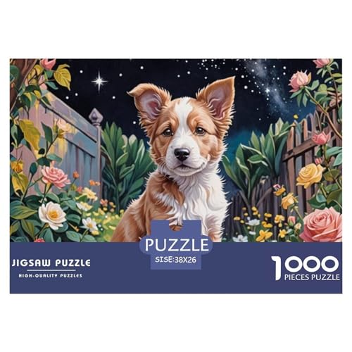 Puzzles 1000 Teile Puzzle Yorkshire TerrierLagerfeuer-Aktivität Puzzle Pet Dog Geschicklichkeitsspiel Heimdekoration Für Erwachsene Und Kinder Ab 14 Jahren 38x26cm/1000pcs von TZOVPCDFA