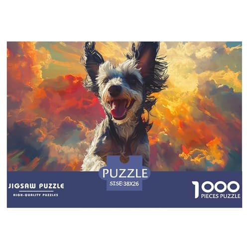 Puzzles 1000 Teile Puzzle Yorkshire TerrierLagerfeuer-Aktivität Puzzle Pet HundGeschicklichkeitsspiel Familienspiel Für Erwachsene Und Ältere Kinder 38x26cm/1000pcs von TZOVPCDFA