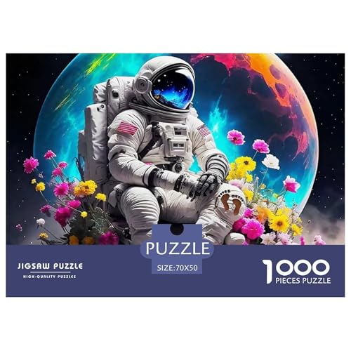 Puzzles 1000 Teile Puzzle kosmische PlanetenLagerfeuer-Aktivität Puzzle Astronaut Geschicklichkeitsspiel Für Die Ganze Familie Für Erwachsene Und Ältere Kinder 70x50cm/1000pcs von TZOVPCDFA