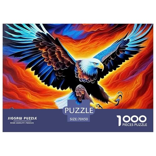 Puzzles Adler1000 Teile Puzzles Erwachsene Rätsel Bird of Prey Geschicklichkeitsspiel Für Die Ganze Familie Home Dekoration Für Erwachsene Und Kinder Ab 14 Jahren 70x50cm/1000pcs von TZOVPCDFA