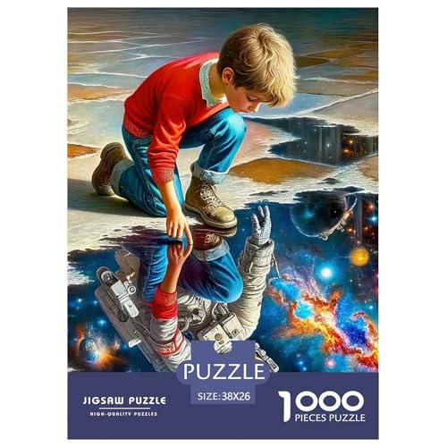 Puzzles Astronaut1000 Teile Erwachsene Rätsel Fantasy Style Geschicklichkeitsspiel Für Die Ganze Familie Home Dekoration Für Erwachsene Und Kinder 38x26cm/1000pcs von TZOVPCDFA
