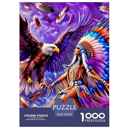 Puzzles Für Erwachsene 1000 Teile Adler Pädagogisches Spiel Animal Theme Geschenke Für Damen Für Erwachsene Kinder 70x50cm von TZOVPCDFA