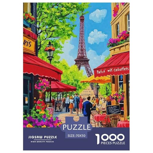 Puzzles Für Erwachsene 1000 Teile EiffelturmErwachsene Puzzles Pädagogisches Spiel Landscape Theme Geschenke Für Damen Für Erwachsene Kinder 70x50cm/1000pcs von TZOVPCDFA