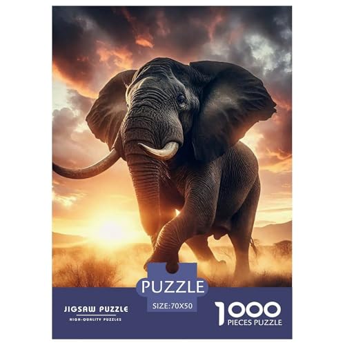 Puzzles Für Erwachsene 1000 Teile ElefantenLernspiel Animal Theme Geschenke Für Damen Für Erwachsene Und Kinder Ab 14 Jahren 70x50cm/1000pcs von TZOVPCDFA