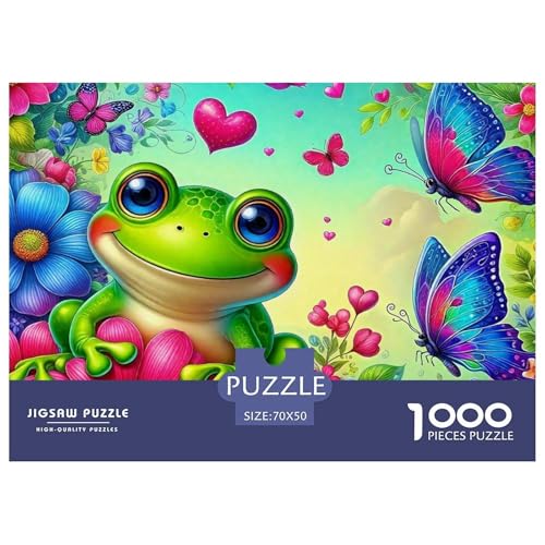 Puzzles Für Erwachsene 1000 Teile FroschLernspiel Cute Animal Theme Für Familie Freunde Für Erwachsene Kinder 70x50cm/1000pcs von TZOVPCDFA