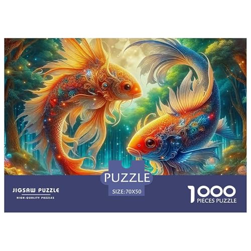 Puzzles Für Erwachsene 1000 Teile Goldfisch Pädagogisches Spiel Animal Theme Geschenke Für Damen Für Erwachsene Kinder 70x50cm Puzzles Für Erwachsene 1000 Teile Goldfisch Pädagogisches Spiel Animal Theme Geschenke Für Damen Für Erwachsene Kinder 70x50cm von TZOVPCDFA