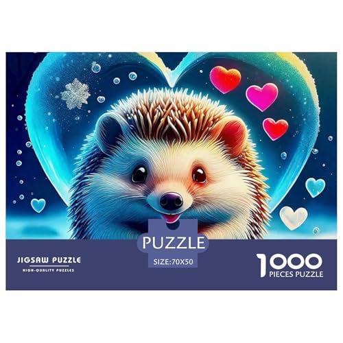 Puzzles Für Erwachsene 1000 Teile HedgehogLernspiel Cute Animal Theme Geschenke Für Damen Für Erwachsene Kinder 70x50cm/1000pcs von TZOVPCDFA