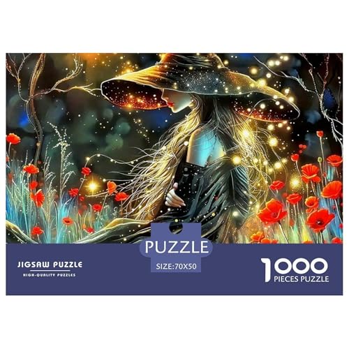 Puzzles Für Erwachsene 1000 Teile HexeLernspiel Halloween Theme Geschenke Für Damen Für Erwachsene Und Kinder Ab 14 Jahren 70x50cm/1000pcs von TZOVPCDFA