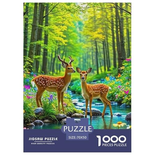 Puzzles Für Erwachsene 1000 Teile Hirsch Pädagogisches Spiel Animal Theme Geschenke Für Damen Für Erwachsene Kinder 70x50cm Puzzles Für Erwachsene 1000 Teile Hirsch Pädagogisches Spiel Animal Theme Geschenke Für Damen Für Erwachsene Kinder 70x50cm von TZOVPCDFA