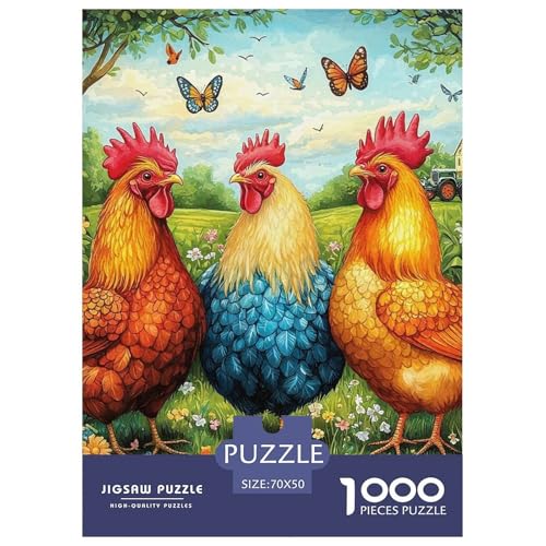 Puzzles Für Erwachsene 1000 Teile Hühnchen Puzzlespiele Country Style Geschenke Für Männer Für Erwachsene Und Kinder Ab 14 Jahren 70x50cm von TZOVPCDFA