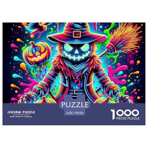 Puzzles Für Erwachsene 1000 Teile Jumbie KürbisseHerausforderung Spielzeug Halloween Theme Geschenke Für Damen Für Erwachsene Kinder 70x50cm/1000pcs von TZOVPCDFA