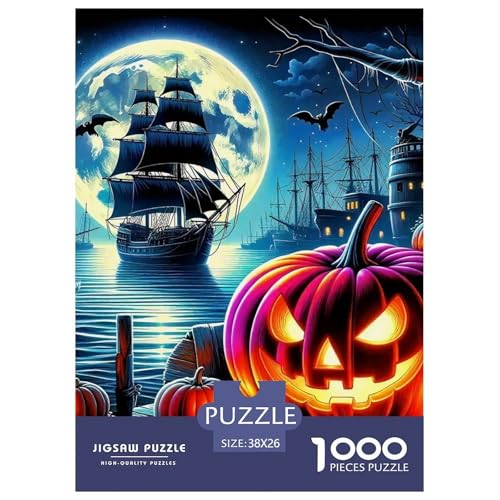Puzzles Für Erwachsene 1000 Teile Jumbie KürbisseHerausforderung Spielzeug Halloween Theme Geschenke Für Damen Für Erwachsene Und Kinder Ab 14 Jahren 38x26cm/1000pcs von TZOVPCDFA