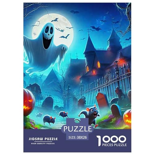 Puzzles Für Erwachsene 1000 Teile Jumbie KürbisseLernspiel Halloween Theme Für Familie Freunde Für Erwachsene Kinder 38x26cm/1000pcs von TZOVPCDFA