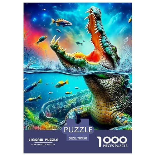 Puzzles Für Erwachsene 1000 Teile Krokodil Pädagogisches Spiel Reptile Theme Für Familie Freunde Für Erwachsene Kinder 70x50cm Puzzles Für Erwachsene 1000 Teile Krokodil Pädagogisches Spiel Reptile Theme Für Familie Freunde Für Erwachsene Kinder 70x50cm von TZOVPCDFA