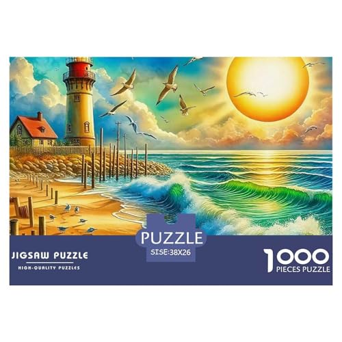 Puzzles Für Erwachsene 1000 Teile LeuchtturmHerausforderung Spielzeug KüstenlandschaftTheme Geschenke Für Damen Für Erwachsene Und Kinder Ab 14 Jahren 38x26cm/1000pcs von TZOVPCDFA