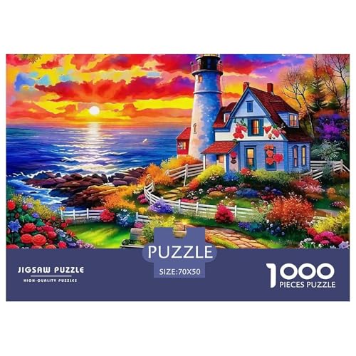 Puzzles Für Erwachsene 1000 Teile LeuchtturmLernspiel KüstenlandschaftTheme Für Familie Freunde Für Erwachsene Und Kinder Ab 14 Jahren 70x50cm/1000pcs von TZOVPCDFA