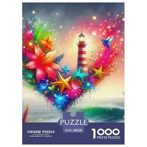 Puzzles Für Erwachsene 1000 Teile LeuchtturmLernspiel KüstenlandschaftTheme Geschenke Für Damen Für Erwachsene Und Kinder Ab 14 Jahren 38x26cm/1000pcs von TZOVPCDFA
