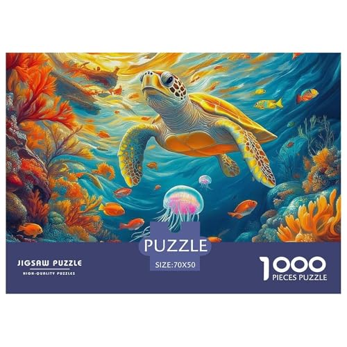 Puzzles Für Erwachsene 1000 Teile Meeresschildkröte Pädagogisches Spiel Marine Animal Theme Geschenke Für Männer Für Erwachsene Kinder 70x50cm von TZOVPCDFA