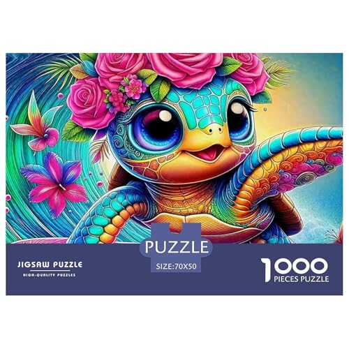 Puzzles Für Erwachsene 1000 Teile MeeresschildkröteLernspiel Cute Animal Theme Geschenke Für Damen Für Erwachsene Kinder 70x50cm/1000pcs von TZOVPCDFA