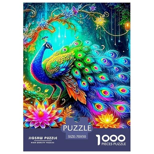 Puzzles Für Erwachsene 1000 Teile PfauenHerausforderung Spielzeug Beautiful Bird Theme Geschenke Für Männer Für Erwachsene Und Kinder Ab 14 Jahren 70x50cm/1000pcs von TZOVPCDFA