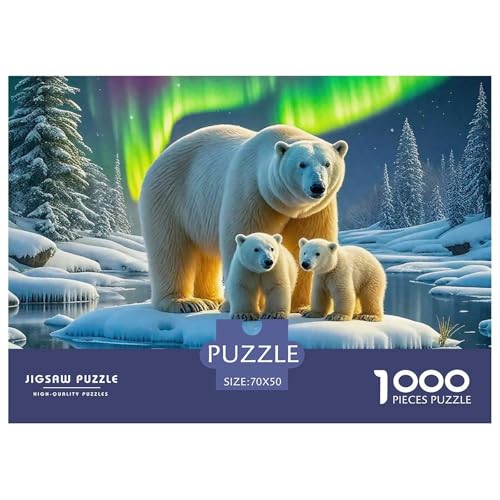 Puzzles Für Erwachsene 1000 Teile Polar Bären Pädagogisches Spiel Wildlife Theme Geschenke Für Männer Für Erwachsene Kinder 70x50cm von TZOVPCDFA