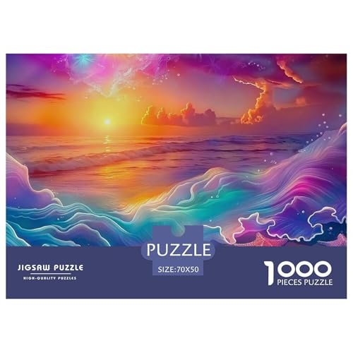 Puzzles Für Erwachsene 1000 Teile Strand Pädagogisches Spiel Starfish Für Familie Freunde Für Erwachsene Und Kinder Ab 14 Jahren 70x50cm von TZOVPCDFA