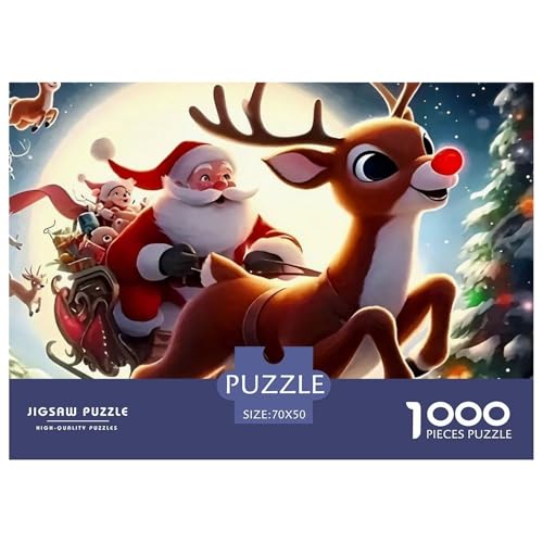 Puzzles Für Erwachsene 1000 Teile WeihnachtsmannLernspiel Christmas Theme Für Familie Freunde Für Erwachsene Und Kinder Ab 14 Jahren 70x50cm/1000pcs von TZOVPCDFA