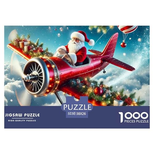 Puzzles Für Erwachsene 1000 Teile WeihnachtsmannLernspiel Christmas Theme Geschenke Für Damen Für Erwachsene Und Kinder Ab 14 Jahren 38x26cm/1000pcs von TZOVPCDFA