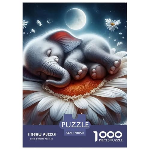 Puzzles Für Erwachsene 1000 Teilige ElefantenPuzzlespiele Animal Theme Geschenke Für Damen Für Erwachsene Und Kinder Ab 14 Jahren 70x50cm/1000pcs von TZOVPCDFA