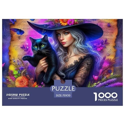 Puzzles Für Erwachsene 1000 Teilige HexeLernspiel Halloween Theme Für Familie Freunde Für Erwachsene Kinder 70x50cm/1000pcs von TZOVPCDFA