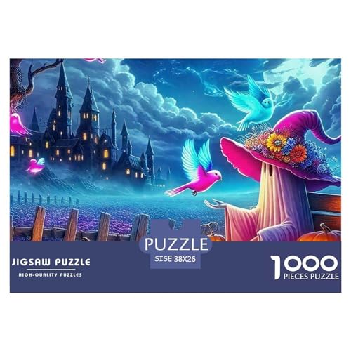 Puzzles Für Erwachsene 1000 Teilige HexeLernspiel Halloween Theme Für Familie Freunde Für Erwachsene Und Kinder Ab 14 Jahren 38x26cm/1000pcs von TZOVPCDFA