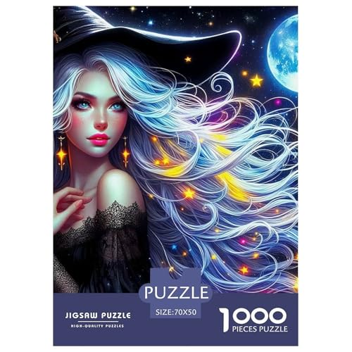 Puzzles Für Erwachsene 1000 Teilige HexePuzzlespiele Halloween Theme Geschenke Für Damen Für Erwachsene Und Kinder Ab 14 Jahren 70x50cm/1000pcs von TZOVPCDFA