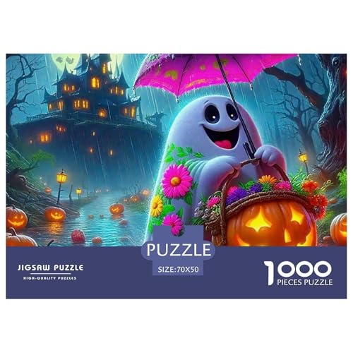 Puzzles Für Erwachsene 1000 Teilige Jumbie KürbissePuzzlespiele Halloween Theme Geschenke Für Damen Für Erwachsene Kinder 70x50cm/1000pcs von TZOVPCDFA