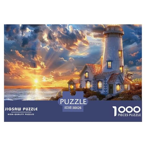 Puzzles Für Erwachsene 1000 Teilige LeuchtturmErwachsene Puzzles Pädagogisches Spiel Coastline Geschenke Für Damen Für Erwachsene Kinder 38x26cm/1000pcs von TZOVPCDFA