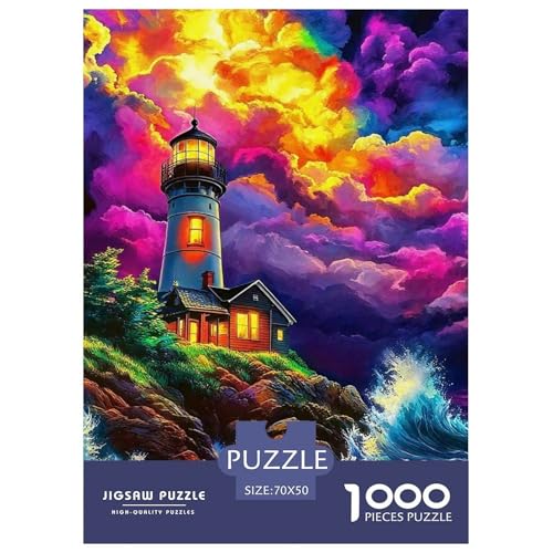 Puzzles Für Erwachsene 1000 Teilige LeuchtturmLernspiel KüstenlandschaftTheme Für Familie Freunde Für Erwachsene Und Kinder Ab 14 Jahren 70x50cm/1000pcs von TZOVPCDFA
