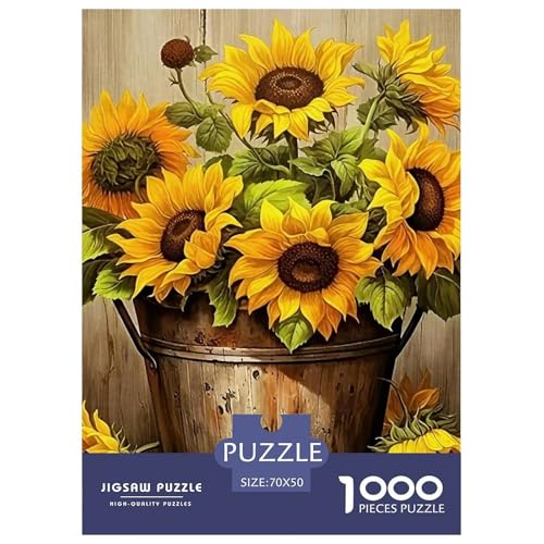 Puzzles Für Erwachsene 1000 Teilige SunBlumenErwachsene Puzzles Pädagogisches Spiel Beautiful BlumenGeschenke Für Männer Für Erwachsene Kinder 70x50cm/1000pcs von TZOVPCDFA