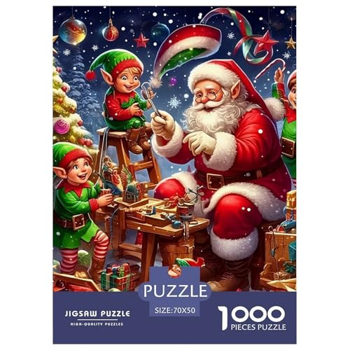 Puzzles Für Erwachsene 1000 Teilige WeihnachtsmannLernspiel Christmas Theme Für Familie Freunde Für Erwachsene Und Kinder Ab 14 Jahren 70x50cm/1000pcs von TZOVPCDFA