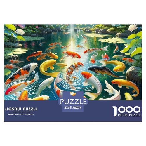 Puzzles Goldfisch1000 Teile Erwachsene Rätsel Animal Theme Geschicklichkeitsspiel Für Die Ganze Familie Home Dekoration Für Erwachsene Und Kinder 38x26cm/1000pcs von TZOVPCDFA
