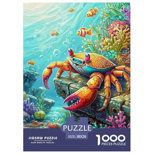 Puzzles Krabben1000 Teile Erwachsene Rätsel Animal Theme Geschicklichkeitsspiel Für Die Ganze Familie Geschenke Für Männer Und Damen Für Erwachsene Und Kinder Ab 14 Jahren 38x26cm/1000pcs von TZOVPCDFA