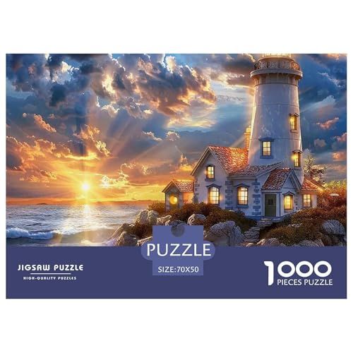 Puzzles Leuchtturm1000 Teile Erwachsene Rätsel Coastline Geschicklichkeitsspiel Für Die Ganze Familie Geschenke Für Männer Und Damen Für Erwachsene Und Kinder Ab 14 Jahren 70x50cm/1000pcs von TZOVPCDFA