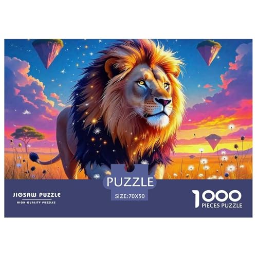 Puzzles Löwen1000 Teile Puzzles Erwachsene Rätsel Wildlife Theme Geschicklichkeitsspiel Für Die Ganze Familie Home Dekoration Für Erwachsene Und Kinder 70x50cm/1000pcs von TZOVPCDFA